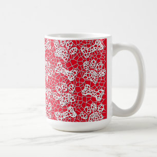 Caneca De Café Canetas de Cães e Ossos, Impressão de Arte Lace Fa