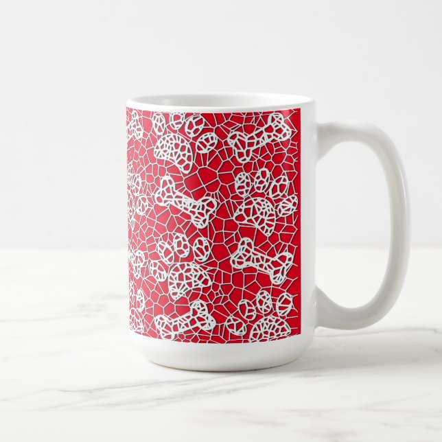 Caneca De Café Canetas de Cães e Ossos, Impressão de Arte Lace Fa (Direita)