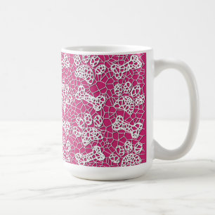 Caneca De Café Canetas de Cães e Ossos, Impressão de Arte Lace Fa