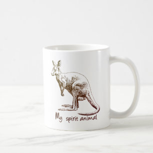 Caneca De Café Cangaroo Meu animal espiritual
