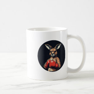 Caneca De Café Canguru Engraçado de Luta Para um Nocaute Excêntri