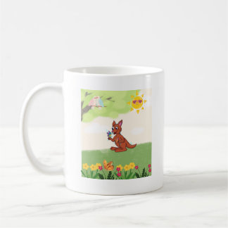 Caneca De Café Canguru feliz na floresta