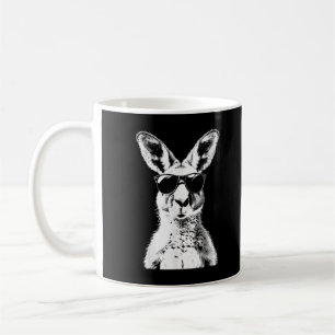 Caneca De Café Canguru Usando Óculos de Sol Animal Divertido Aust