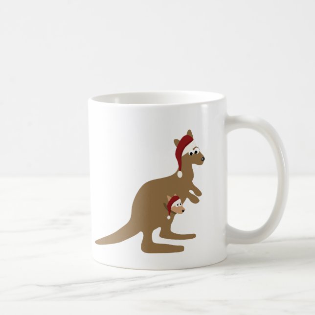 Caneca De Café Cangurus de Natal (Direita)