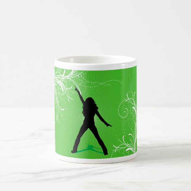 Caneca De Café Canhão dançante feminino (Criador carregado)