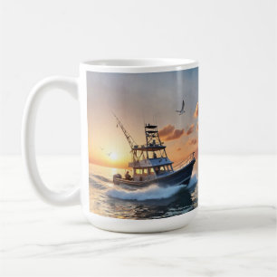 Caneca De Café Canhão de Barcos de Pesca