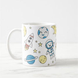 Caneca De Café Canhão de Cartoons de Aventura Espacial
