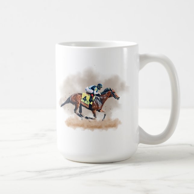 Caneca De Café Canhão de Corrida de Cavalo (Direita)