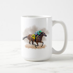 Caneca De Café Canhão de Corrida de Cavalo