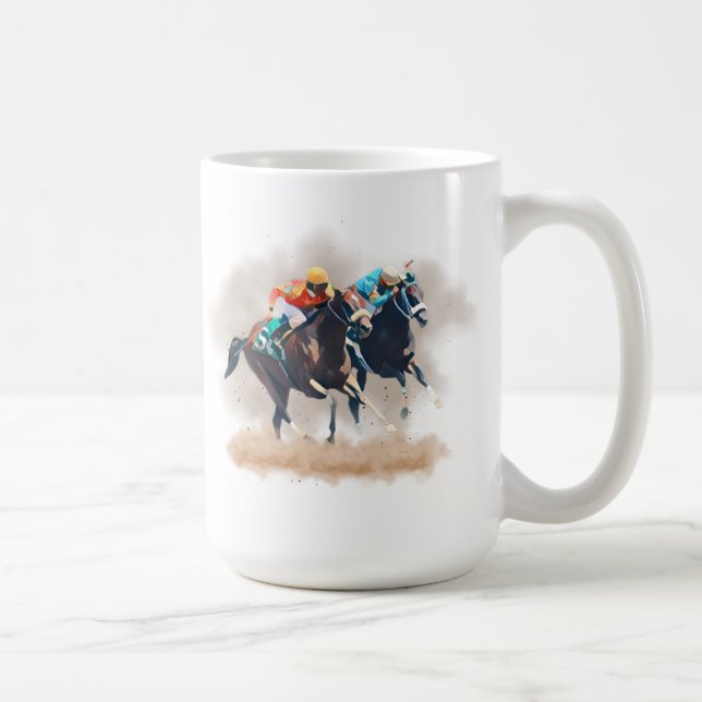Caneca De Café Canhão de Corrida de Cavalo (Direita)