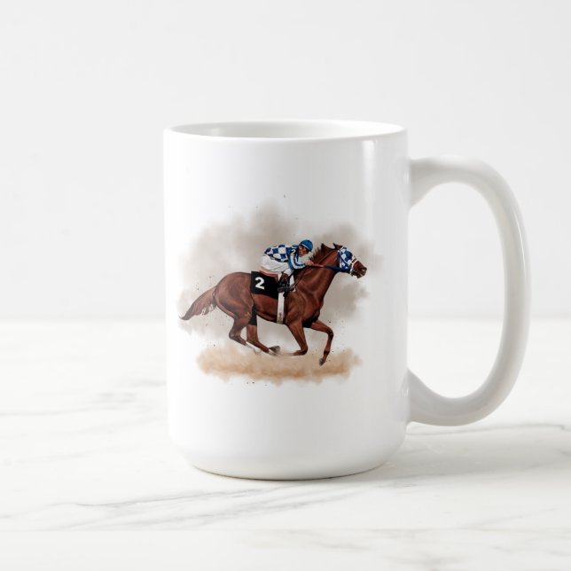 Caneca De Café Canhão de Corrida de Cavalo (Direita)