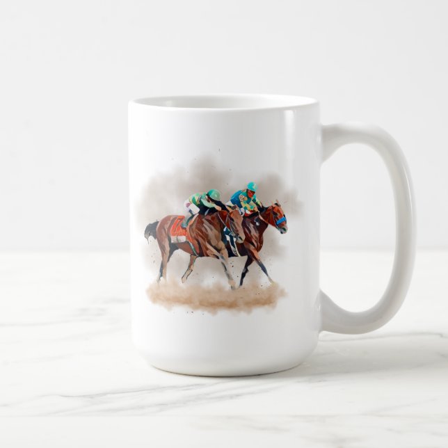 Caneca De Café Canhão de Corrida de Cavalo (Direita)