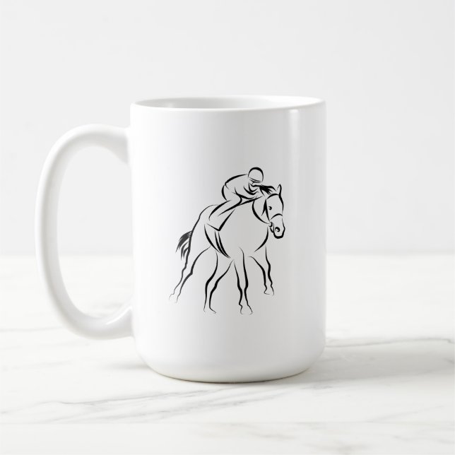 Caneca De Café Canhão de Corrida de Cavalo (Esquerda)