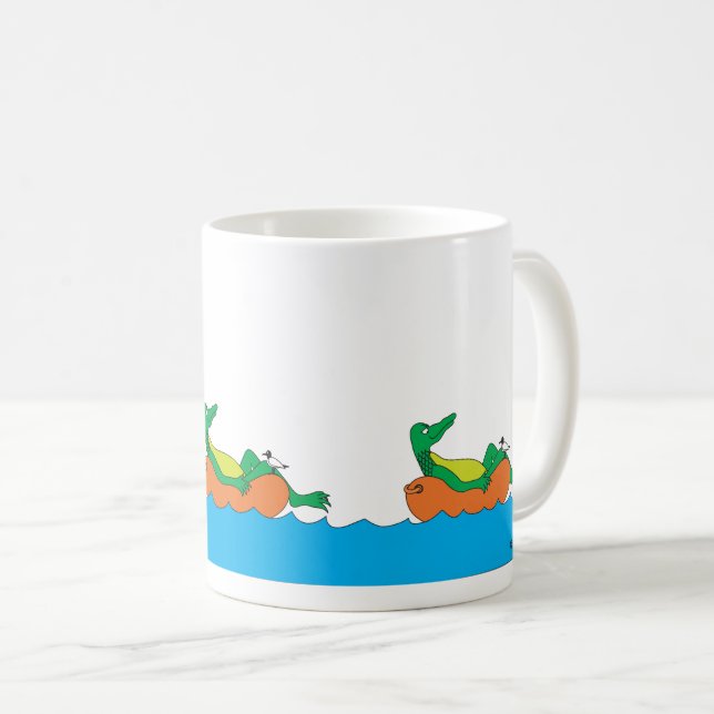 Caneca De Café Canhão de Cruzeiros de Gator Verde (Frente Esquerda)
