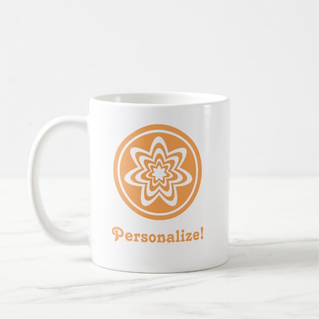 Caneca De Café Canhão de explosão floral, laranja (Esquerda)