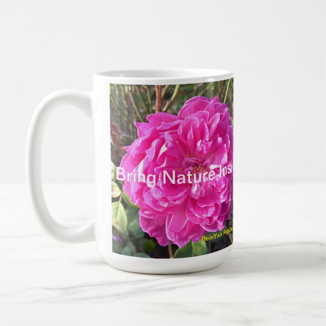 Caneca De Café Canhão de Flor Rosa Escuro (Esquerda)