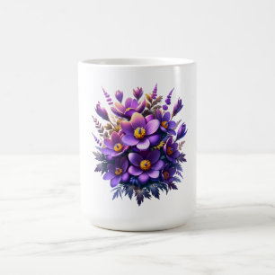 Caneca De Café Canhão de Flor Roxo