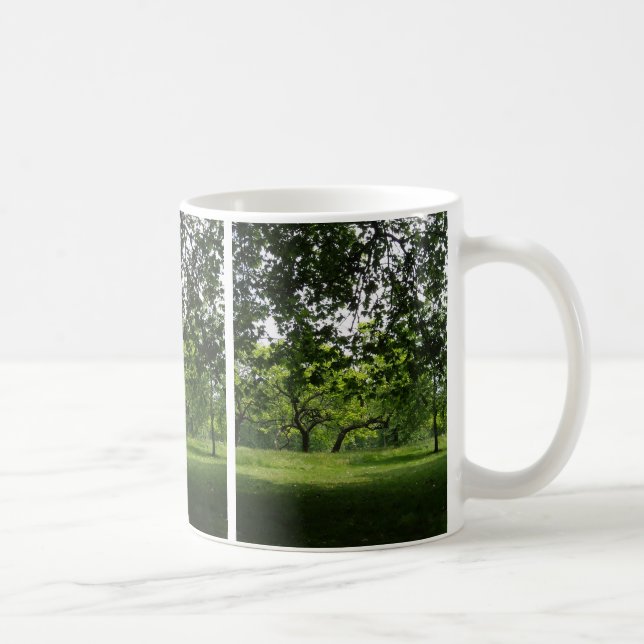 Caneca De Café Canhão de Fotos do Parque das Árvores de Verão (Direita)