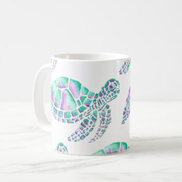 Caneca De Café Canhão de Tartaruga, Rosa e Teto