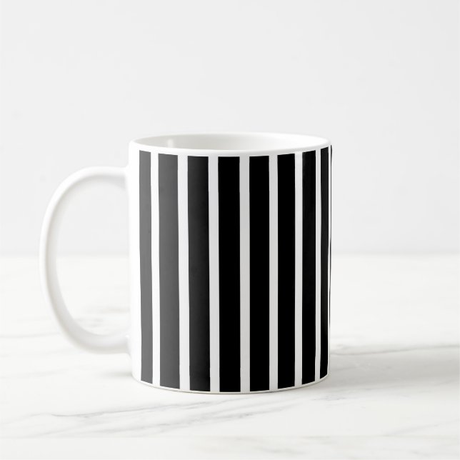 Caneca De Café Canhão preto e branco de distribuição vertical (Esquerda)