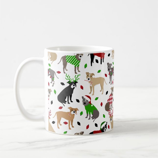 Caneca De Café Canina de Natal (Esquerda)