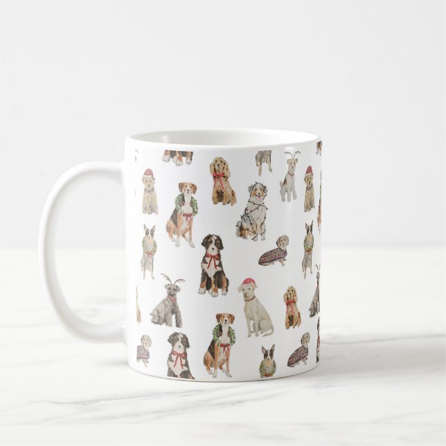 Caneca De Café Canina de Natal (Esquerda)