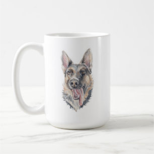 Caneca De Café Canina german shepherd 15 oz