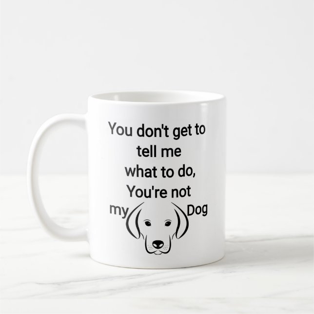 Caneca De Café Canino | Café Engraçado | (Esquerda)