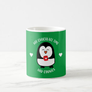 Caneca De Café Canino de Pinguim-Chocolate Quente