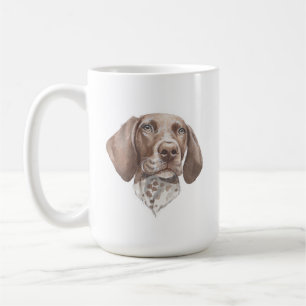 Caneca De Café Canino de Ponta Alemão Curto 15 oz