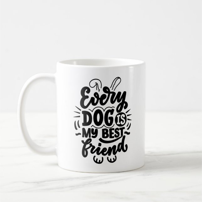 Caneca De Café Canino Melhor Amigo (Esquerda)