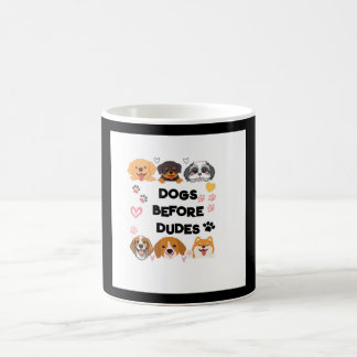 Caneca De Café 'Caninos Antes de Dudes' Mug Escolha sua Cor e Tex