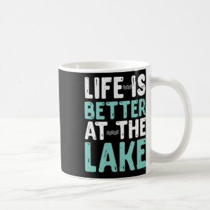 Caneca De Café Canoagem e Rafting A Vida é Melhor No Lago Naturez