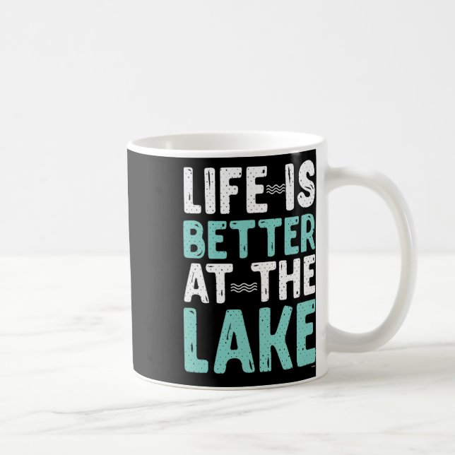 Caneca De Café Canoagem e Rafting A Vida é Melhor No Lago Naturez (Direita)