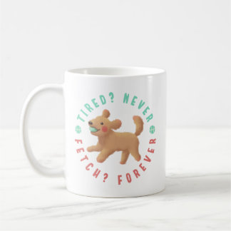 Caneca De Café Cansado? Nunca. Buscar? Para sempre. Goldendoodle