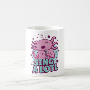 Caneca De Café Cantando muito Axolotl