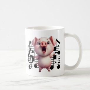 Caneca De Café Cantando Porco - LaLaLaLaLaGood Morning