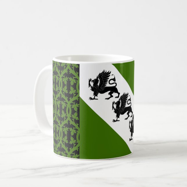 Caneca De Café Cantão de Gryphonwald Populace Crachá (Frente Esquerda)