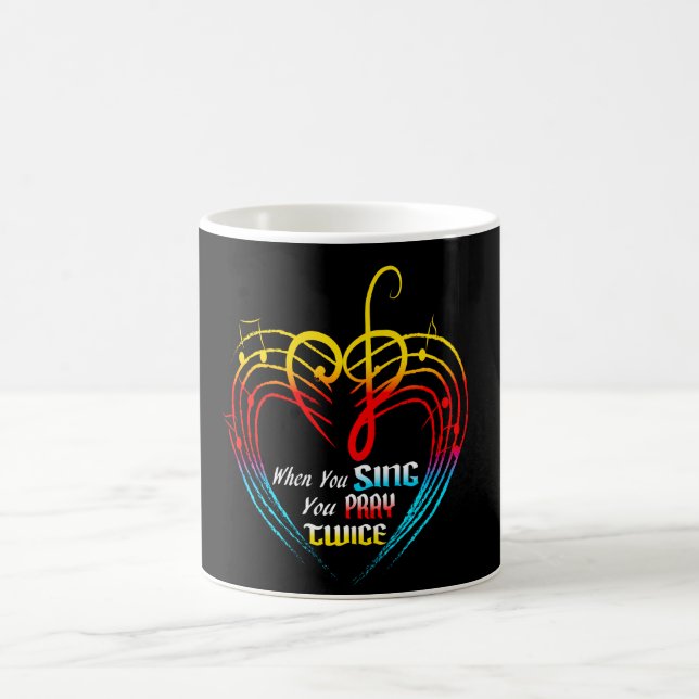 Caneca De Café Cantar Pray duas vezes (Centro)
