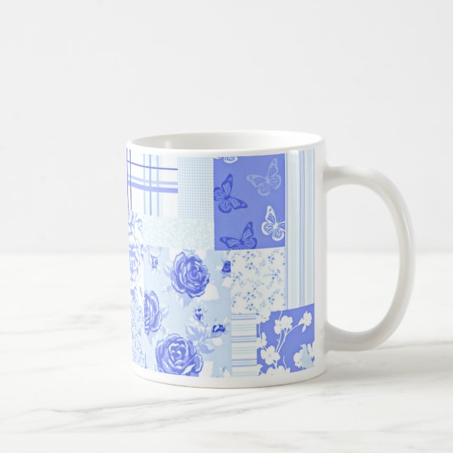 Caneca De Café Cantinho de Cornflower Blue (Direita)