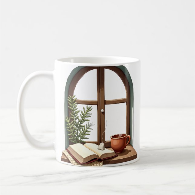 Caneca De Café Cantinho de Leitura Natureza-Morta (Esquerda)