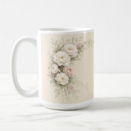 Caneca De Café Canto Botânico Romântico para um Buquê Elegante
