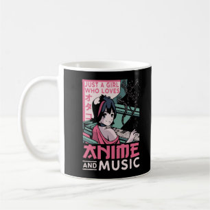 Caneca De Café Cantora De Piano Otaku, Garota De Música Animada 