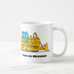 Caneca De Café Canuca Bulldozer, Lâmpadas De Escavador, Tema De C