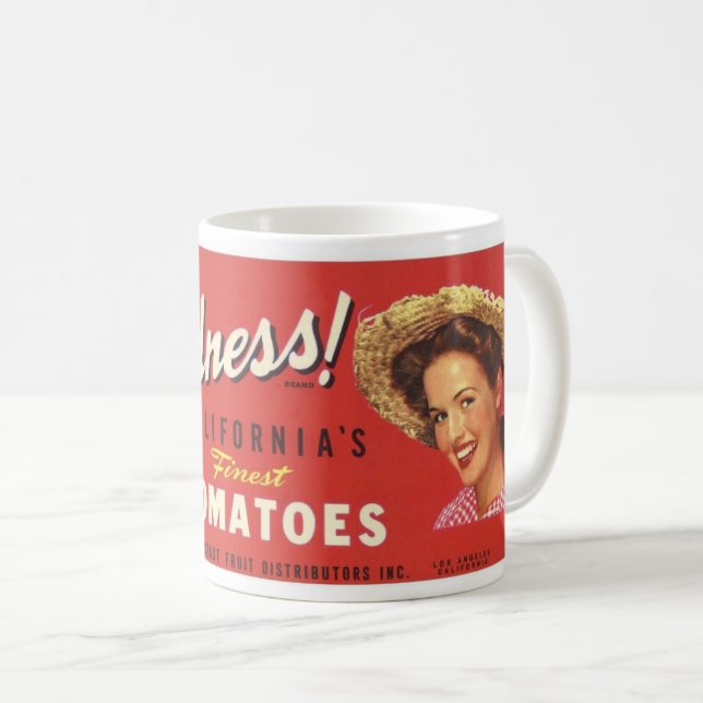 Caneca De Café Canugo de Tomates da Califórnia (Frente Esquerda)