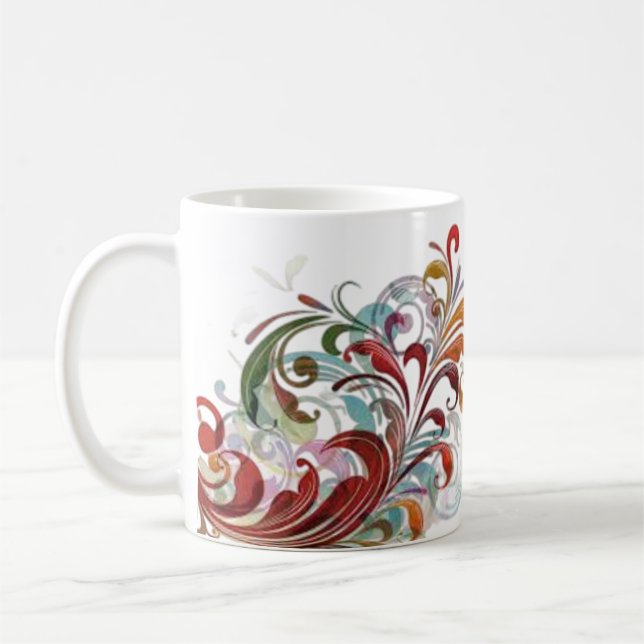 Caneca De Café Canutas De Design Floral Exclusivas: D Elegante Co (Esquerda)