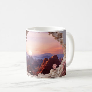 Caneca De Café Canyon 3D no Dusk Mug Wrap - Design de sublimação