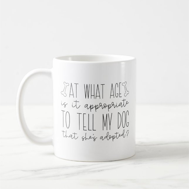 Caneca De Café Cão Adotado (Esquerda)