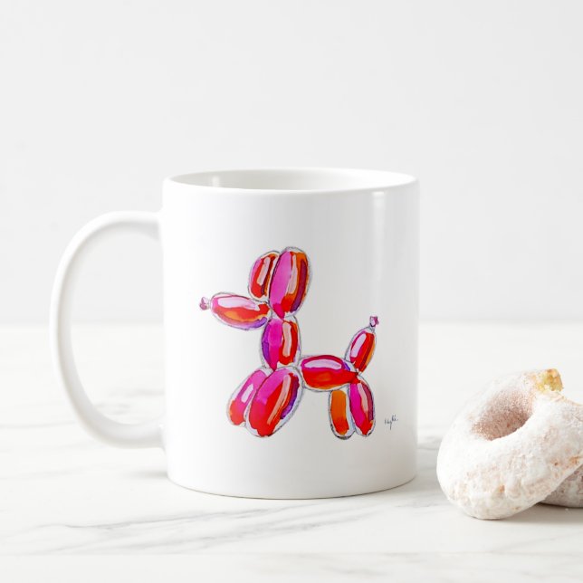 Caneca De Café Cão-Balão (Com Donut)