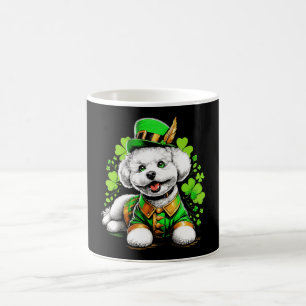 Caneca De Café Cão Bichon Frise Dia de São Patrício